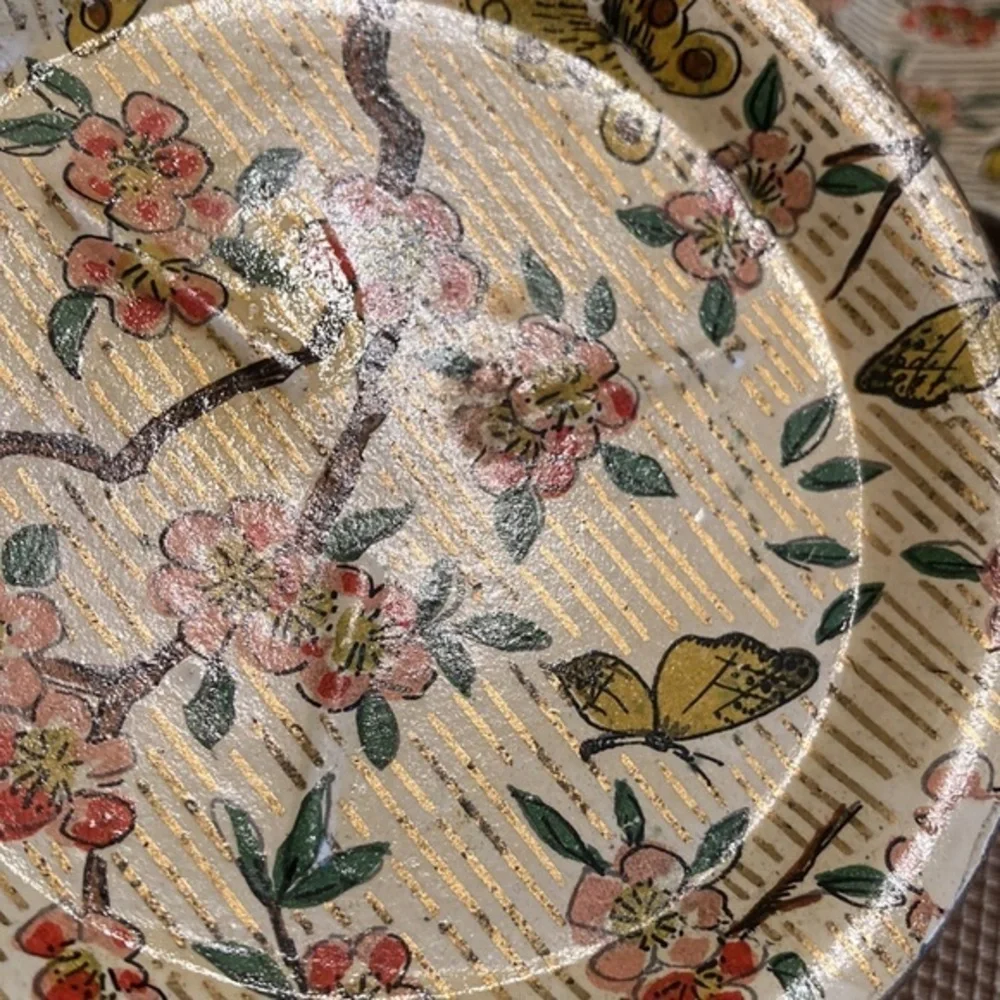 VTG Highmount set of 7 butterfly theme coaster in matching box -made in Japan